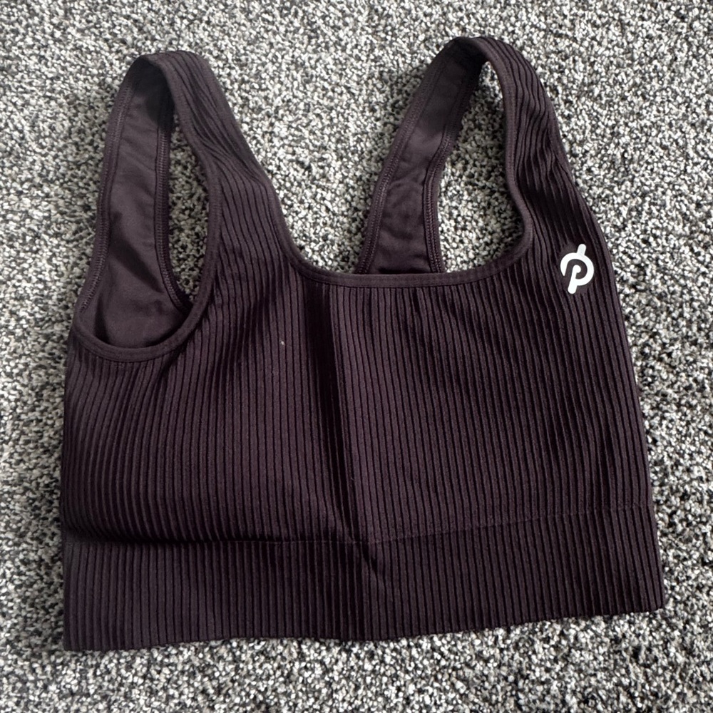 Peloton ribbed seamless square neck bra